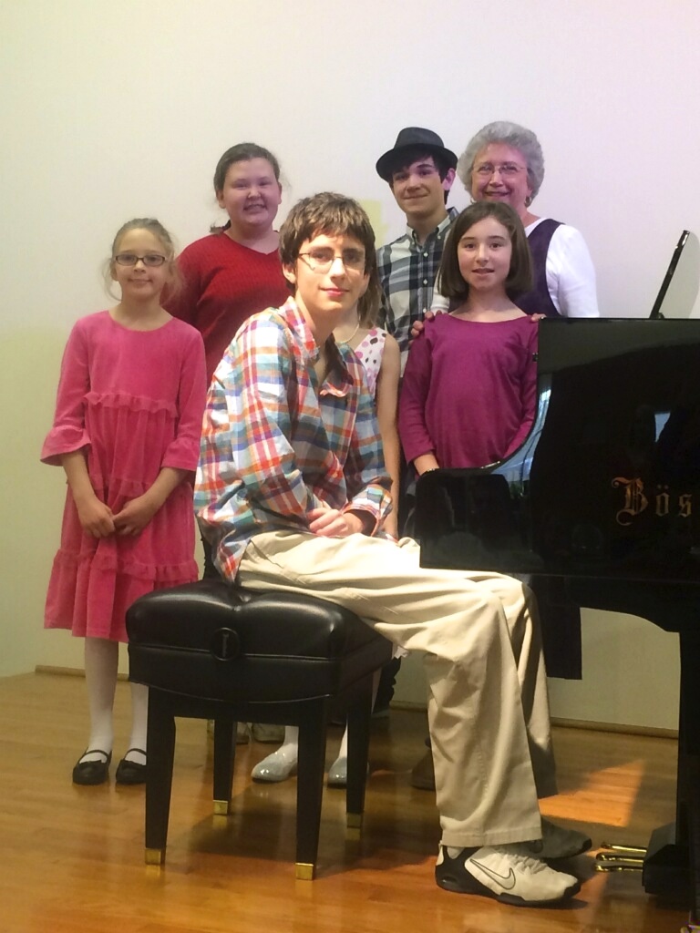 Polly and students