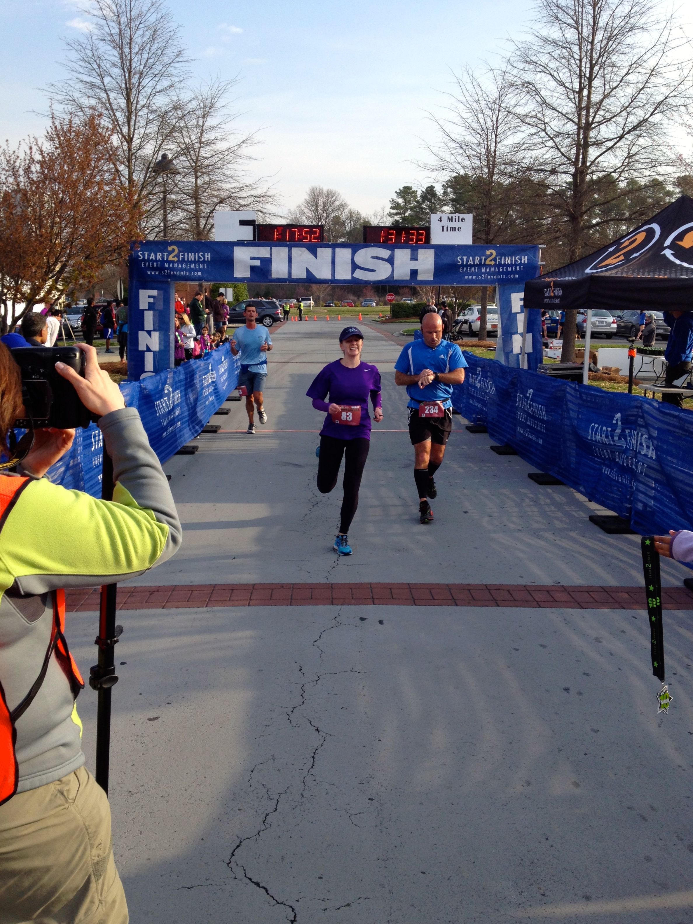 Charlotte 10 Miler finish